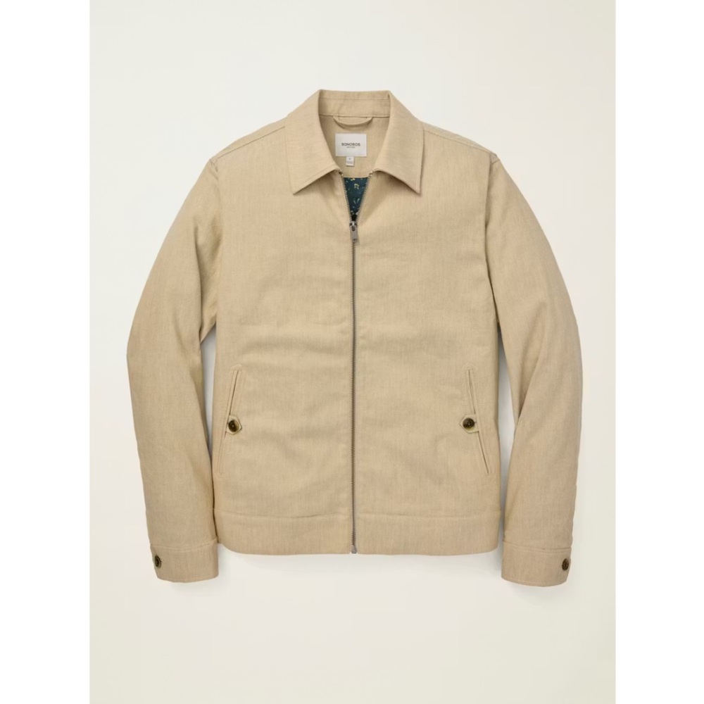 Bonobos Aviator Linen Cotton Bomber Medium